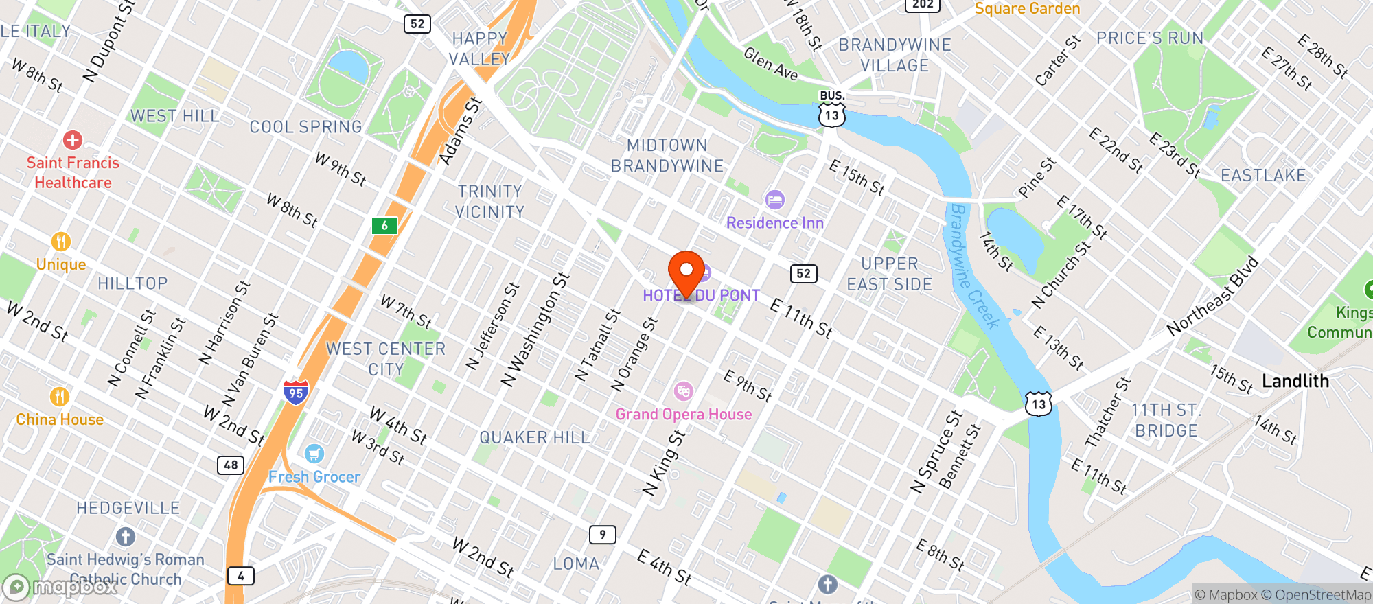Map showing Deco