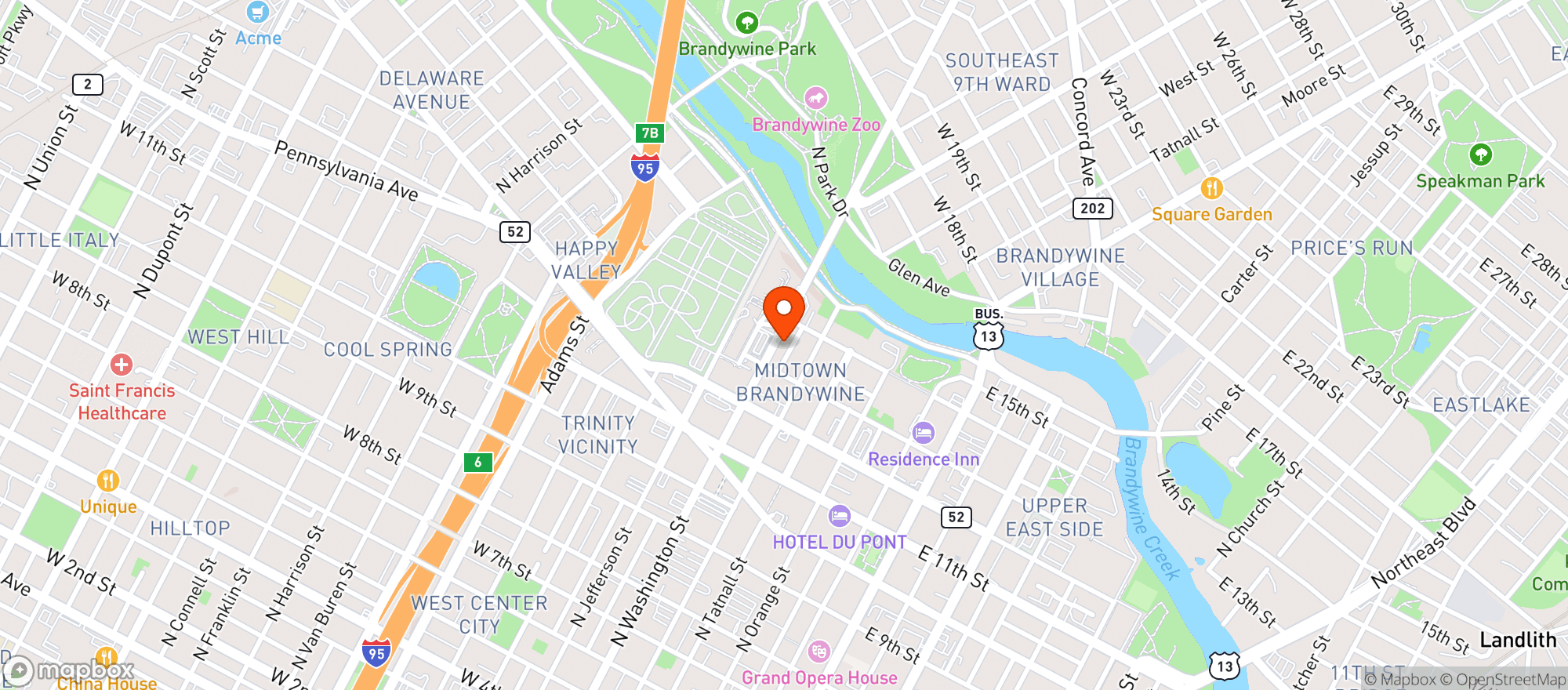 Map showing 324 Liquors