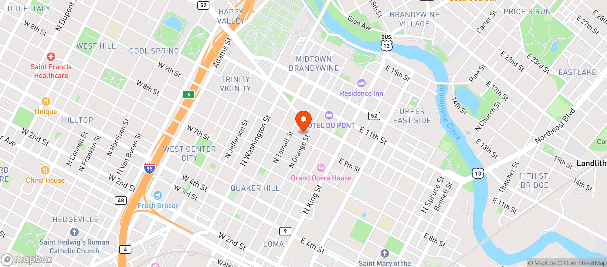 Map showing The Nomad