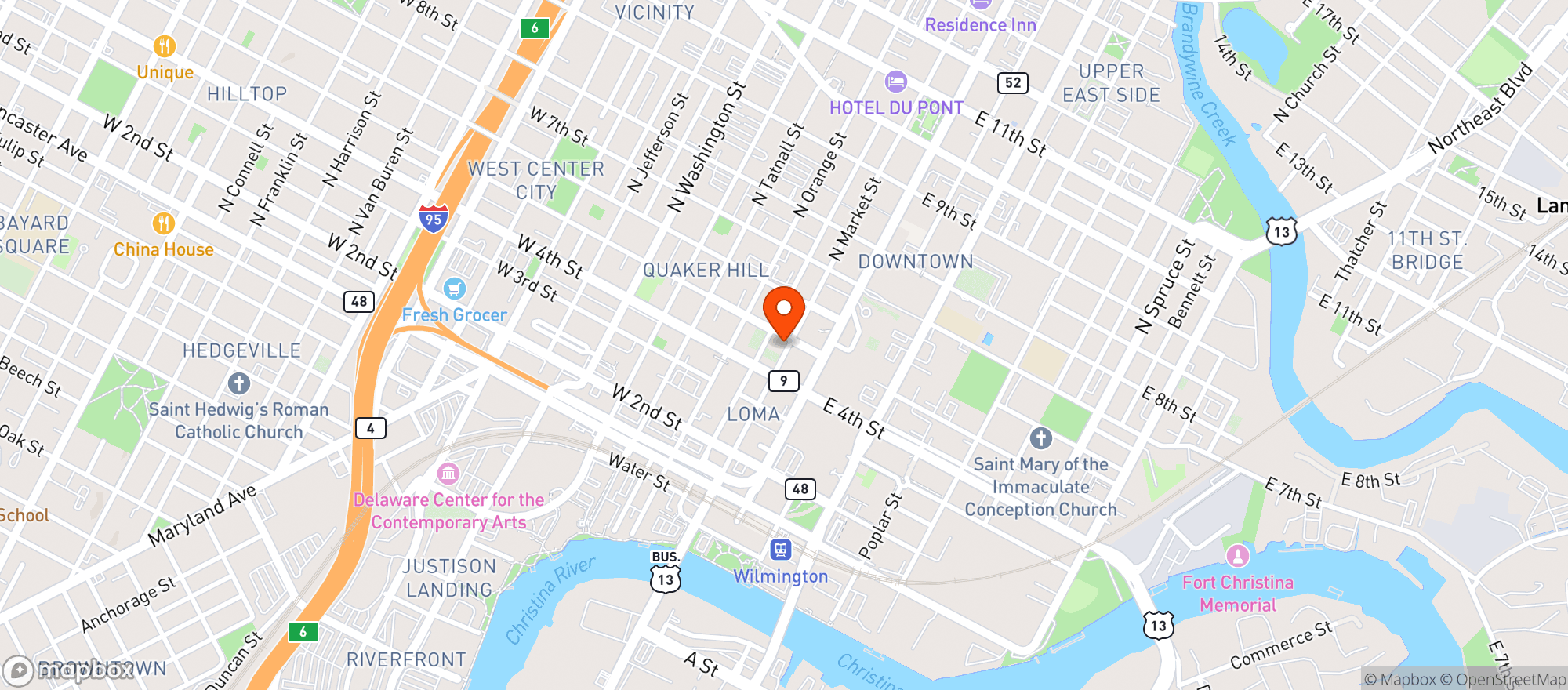 Map showing Merchant Bar