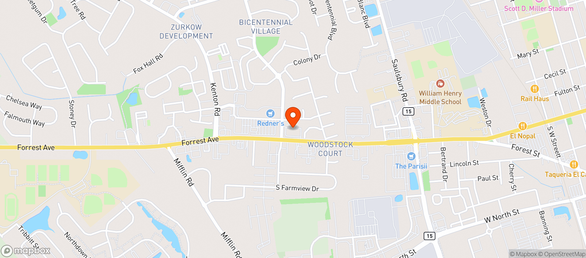 Map showing Mr Bs Super Liquor Warehouse