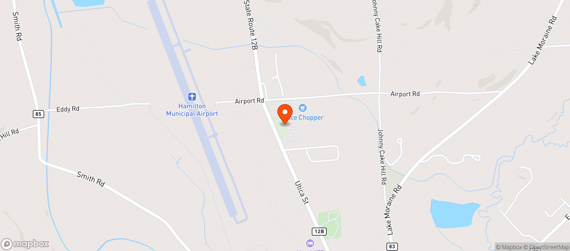Map showing Dougherty Pharmacy