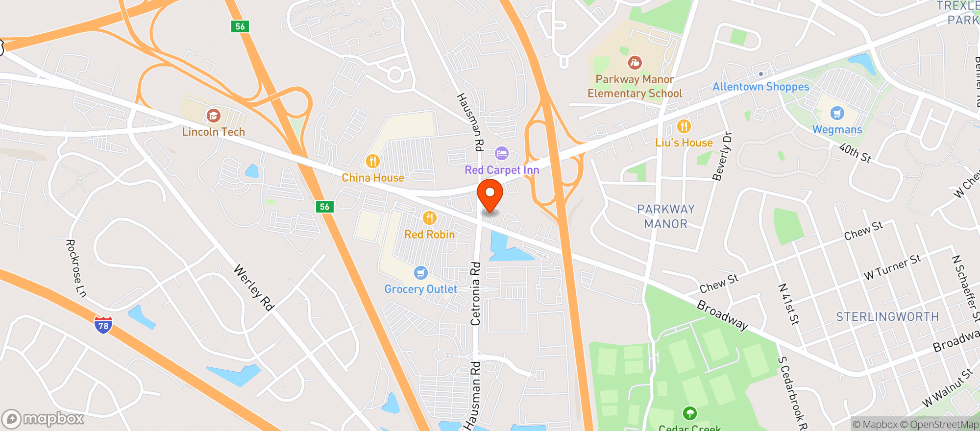 Map showing Pj Whelihans Pub & Restaurant