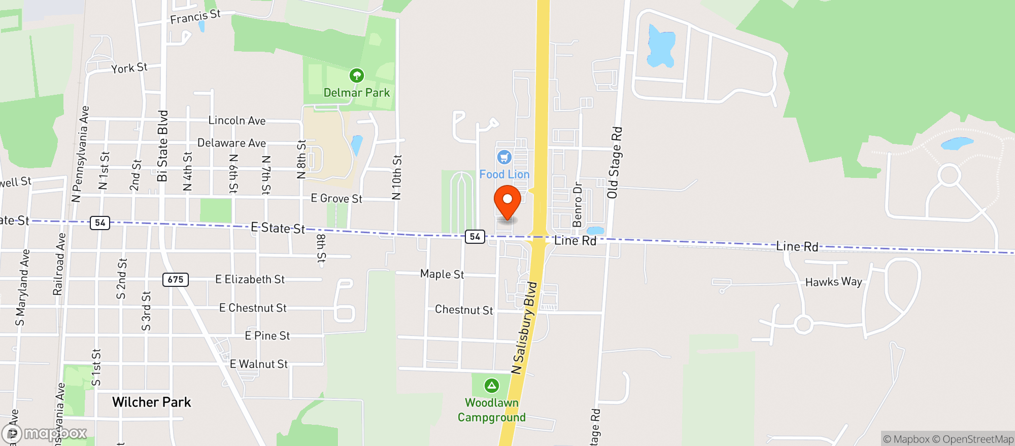 Map showing 421 Liquors