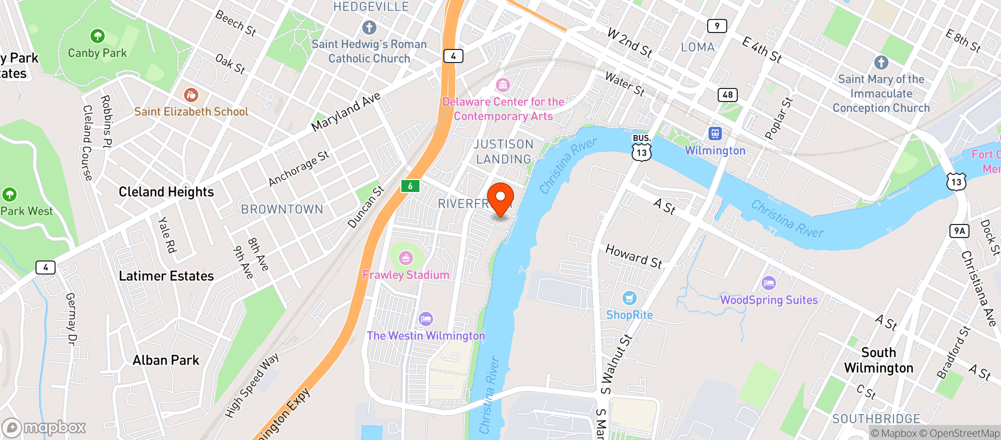 Map showing 419 Liquors