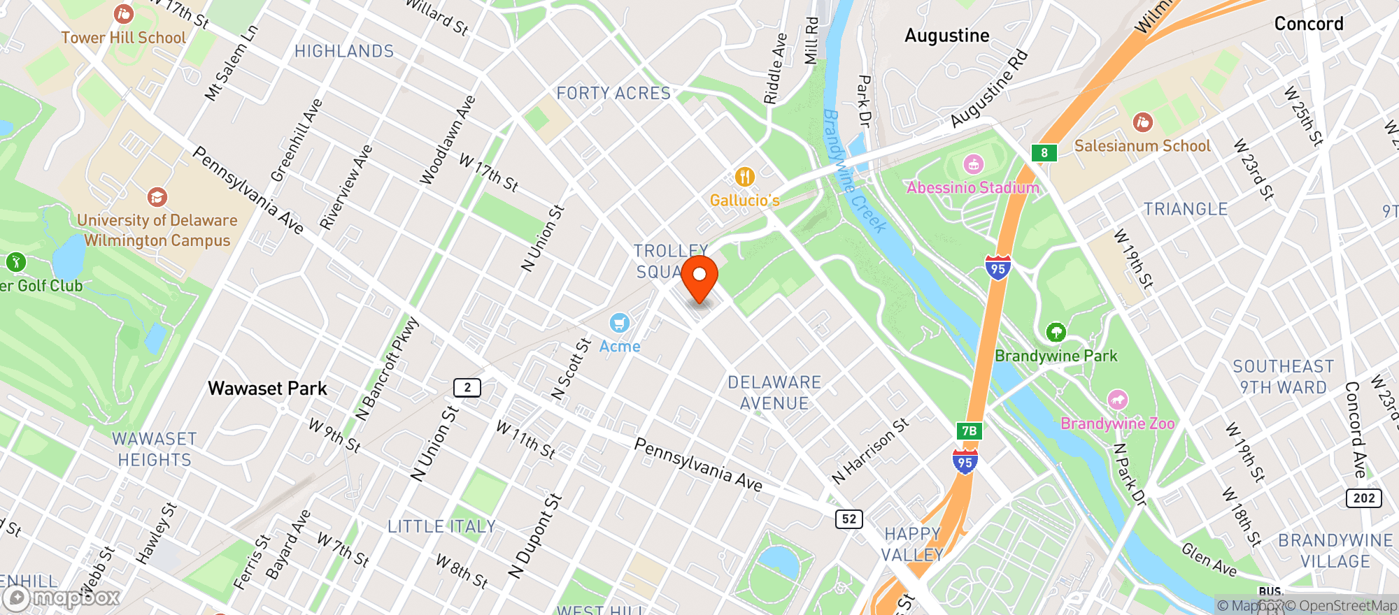 Map showing Cafe Verdi Restaurant