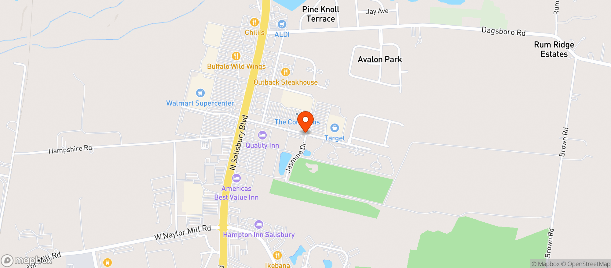 Map showing Target