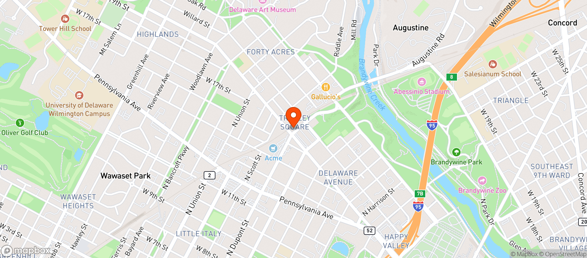 Map showing Kellys Logan House