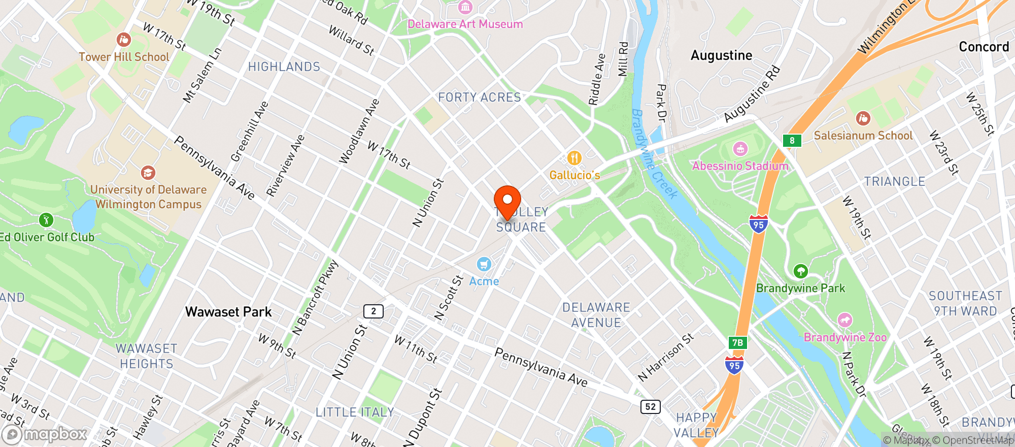Map showing Crow Bar