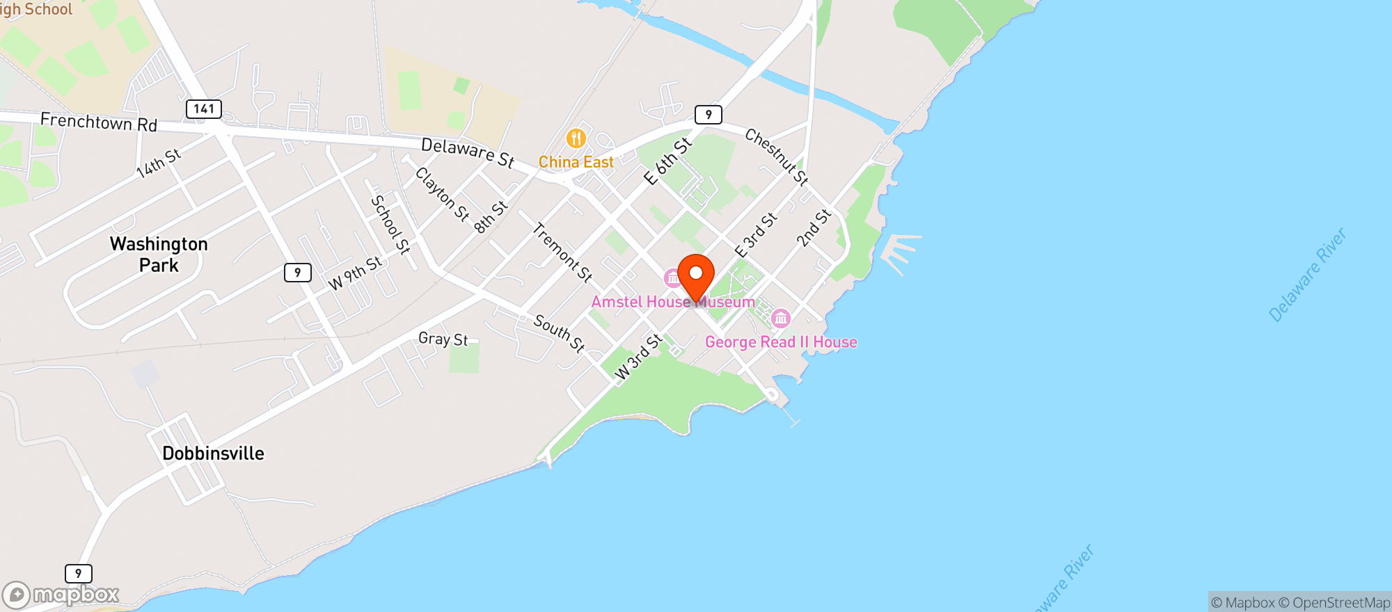 Map showing Rancho Azteca Mexican Restaurant