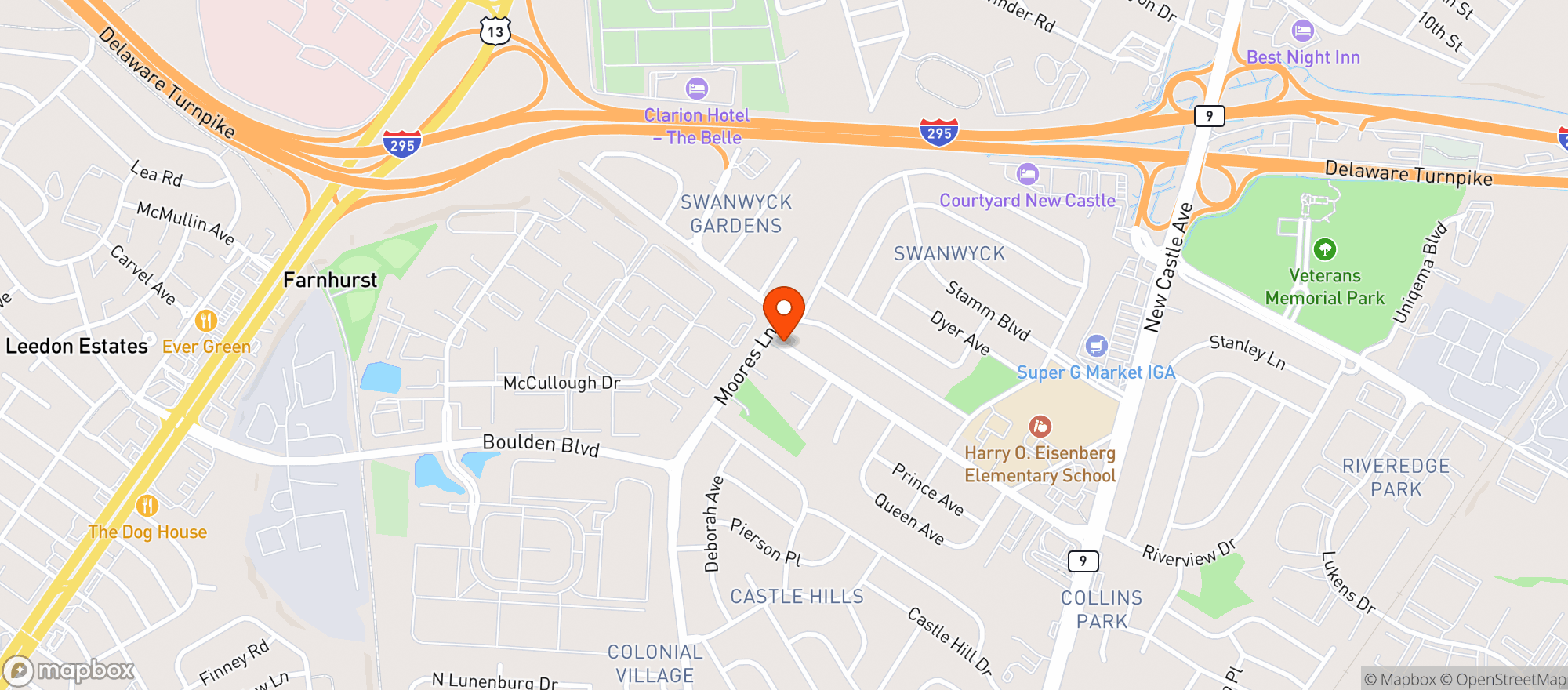 Map showing Hanks House Of Liquors