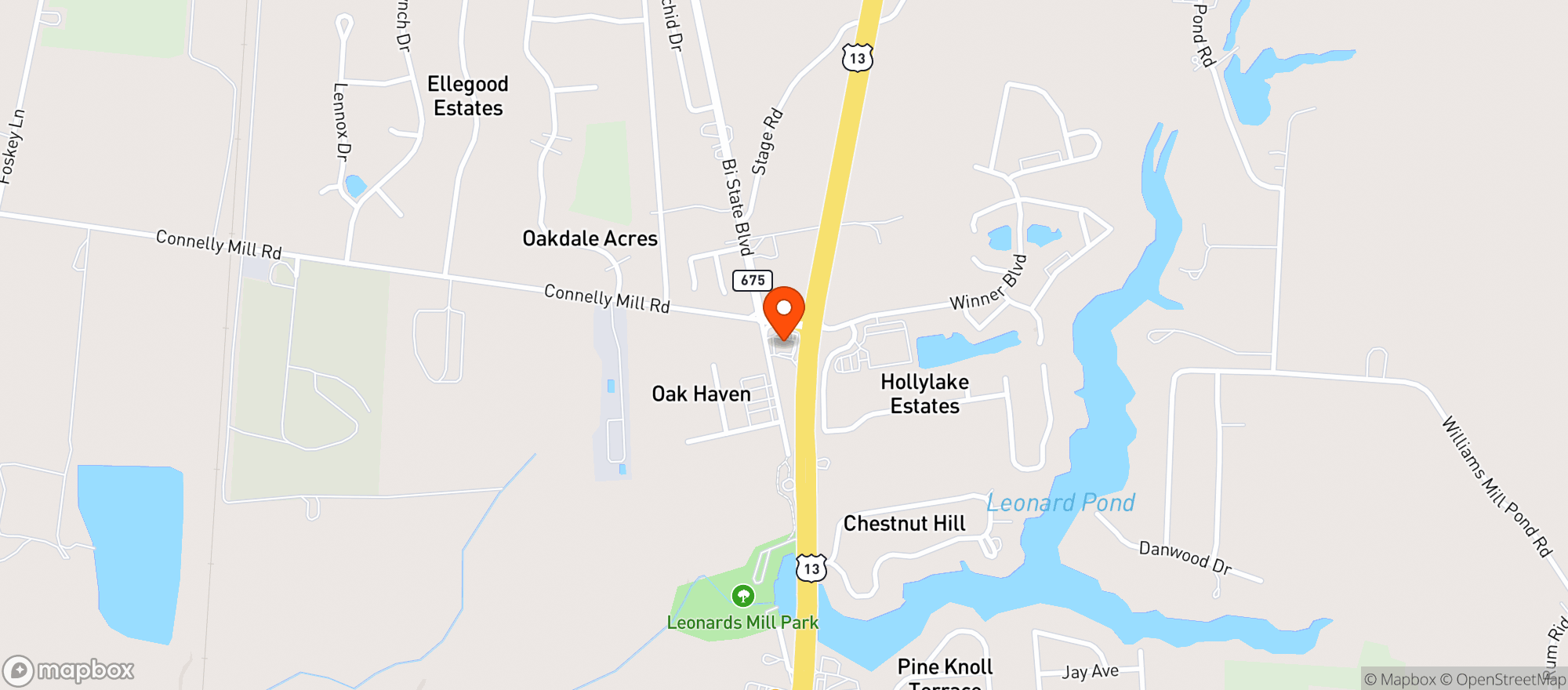 Map showing Tiger Mart