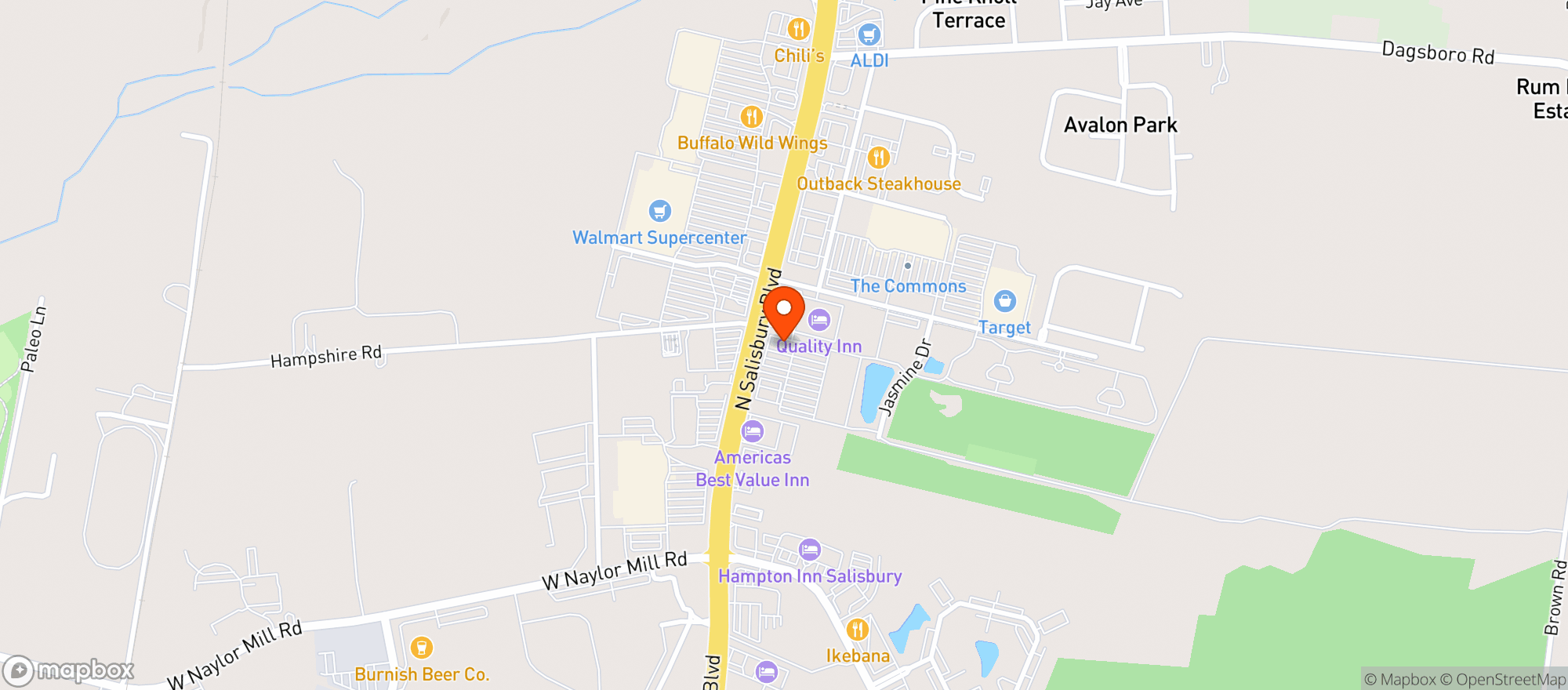Map showing Vitamin Shoppe - Salisbury