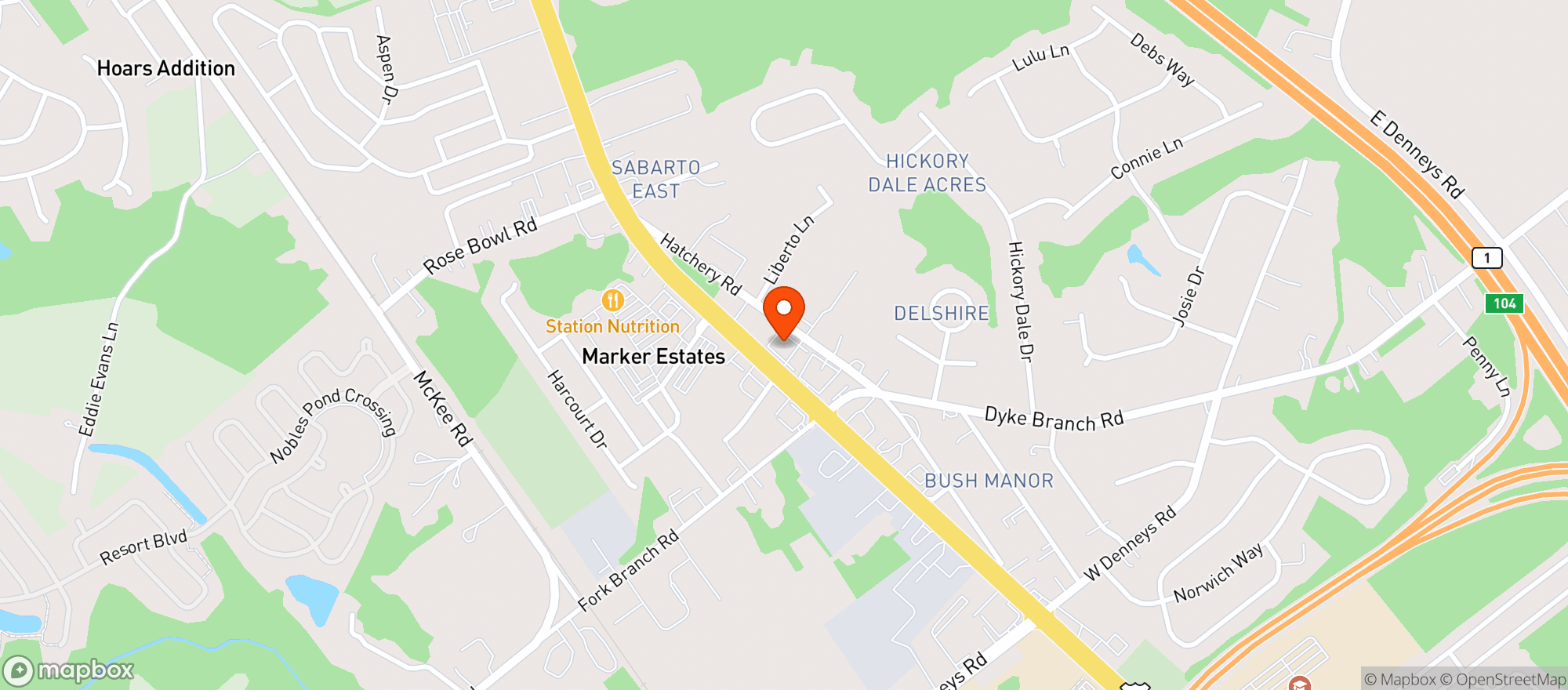 Map showing Desires Lingerie