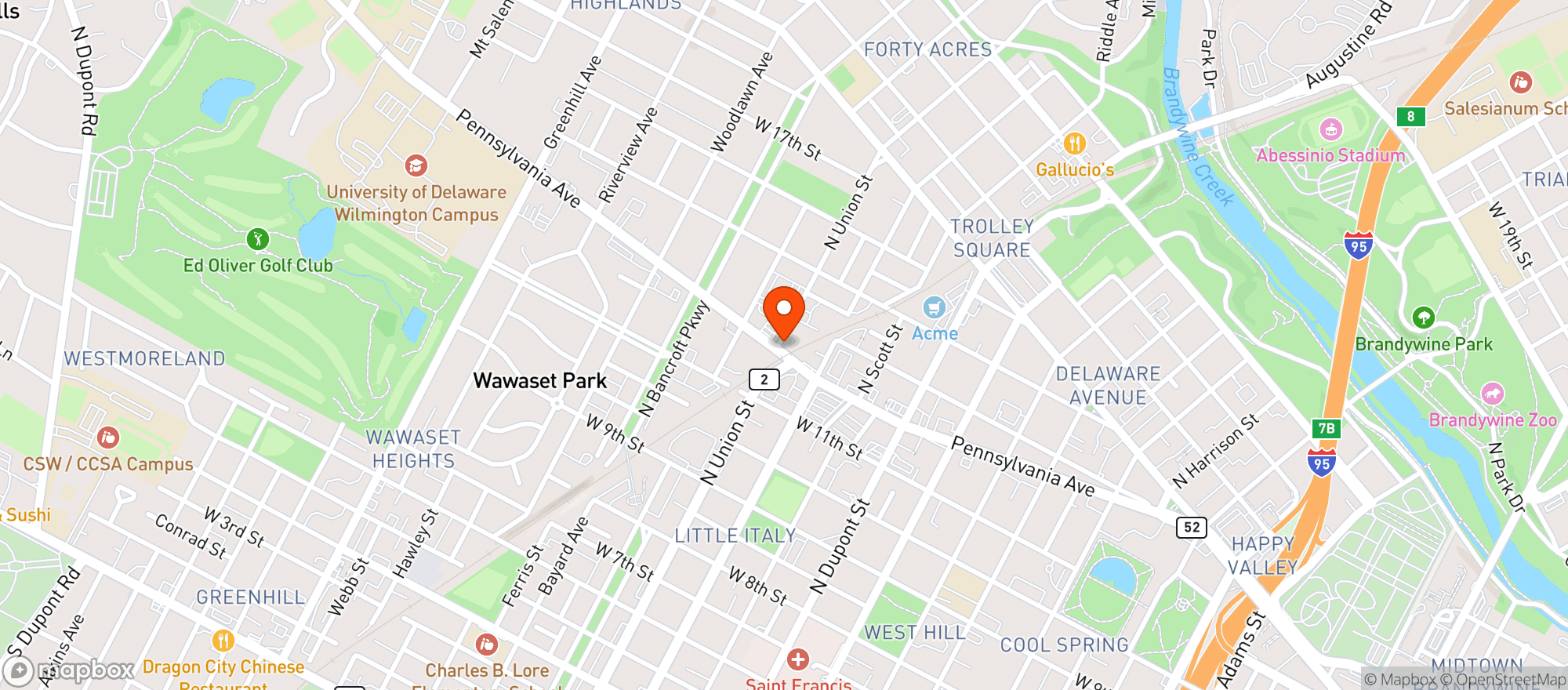 Map showing Franks
