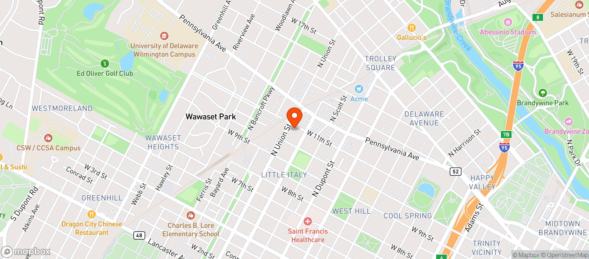 Map showing Eclipse Bistro