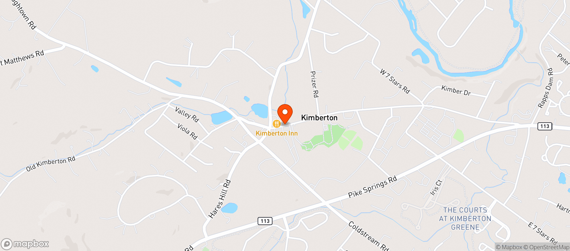 Map showing Kimberton Whole Foods