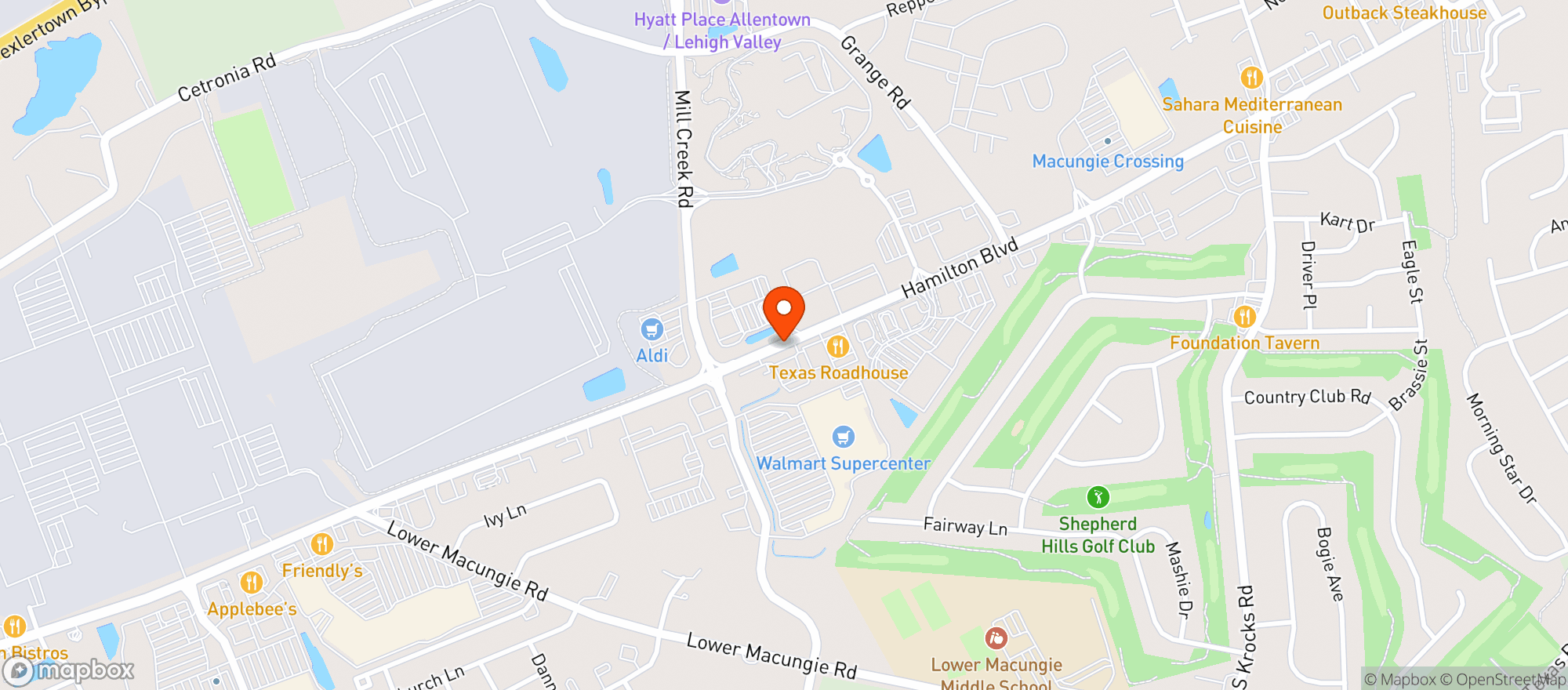 Map showing Beverage & Smoke