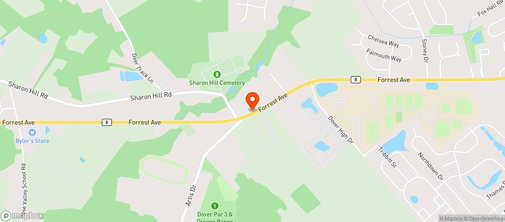 Map showing Bucks Barber Shop
