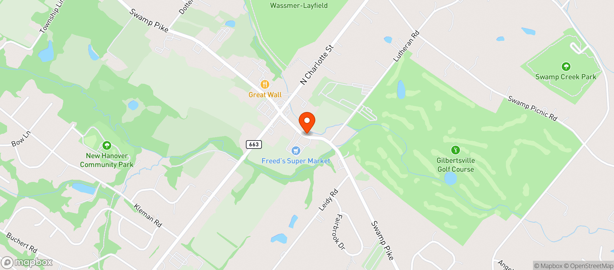 Map showing Our Place