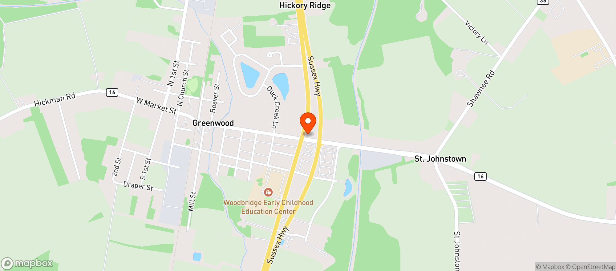 Map showing Greenwood Liquor Inc - South