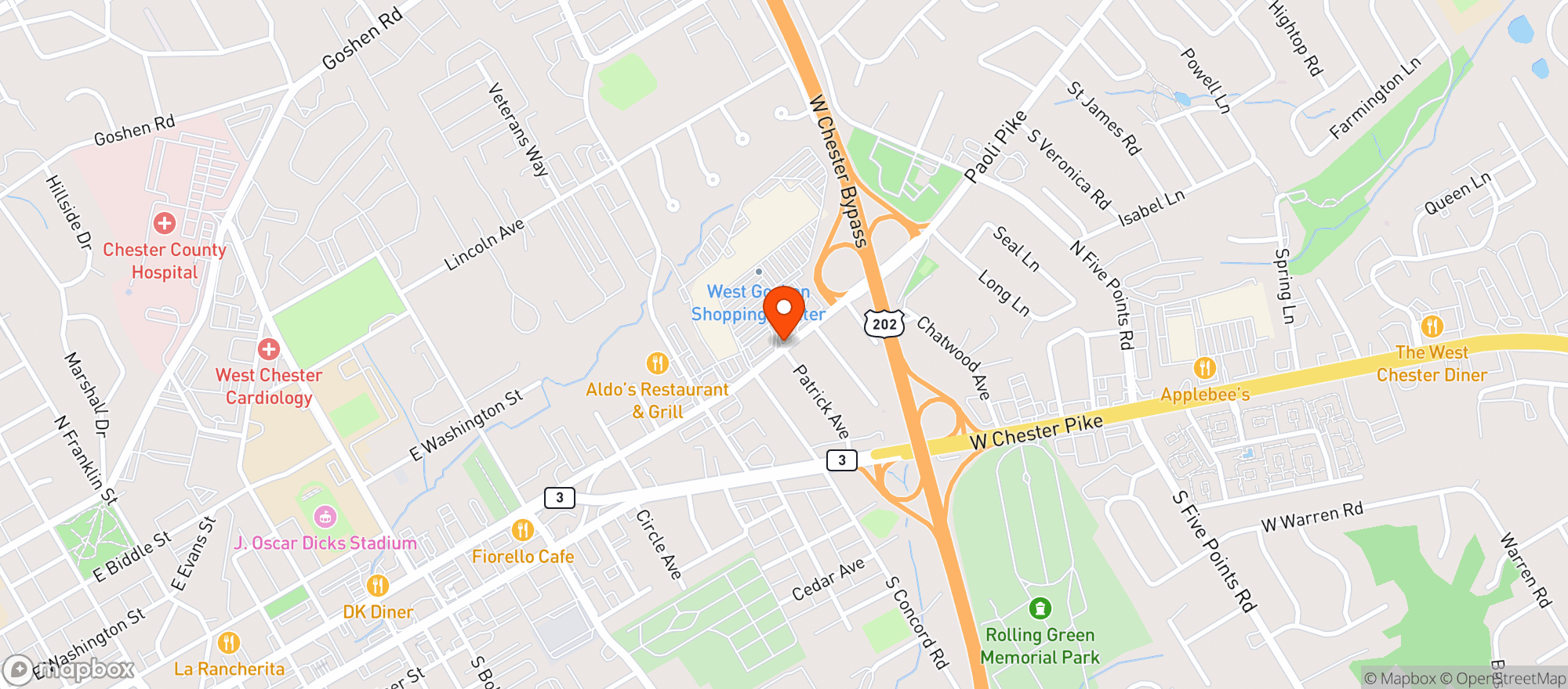 Map showing Gnc