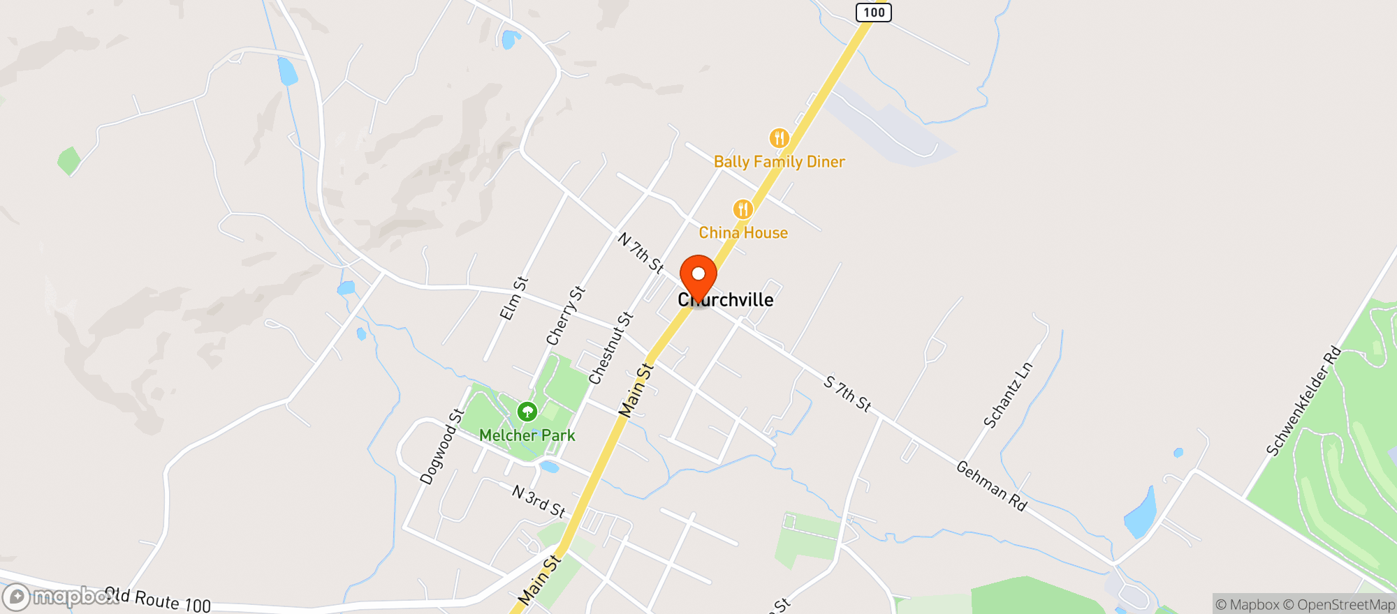 Map showing The Bally Hotel