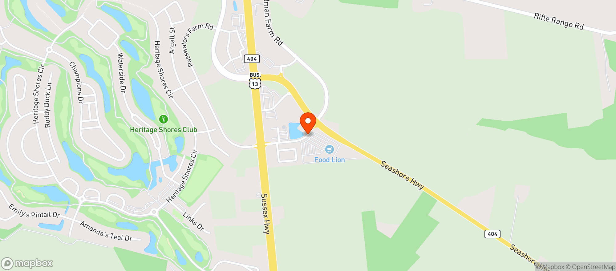 Map showing Food Lion