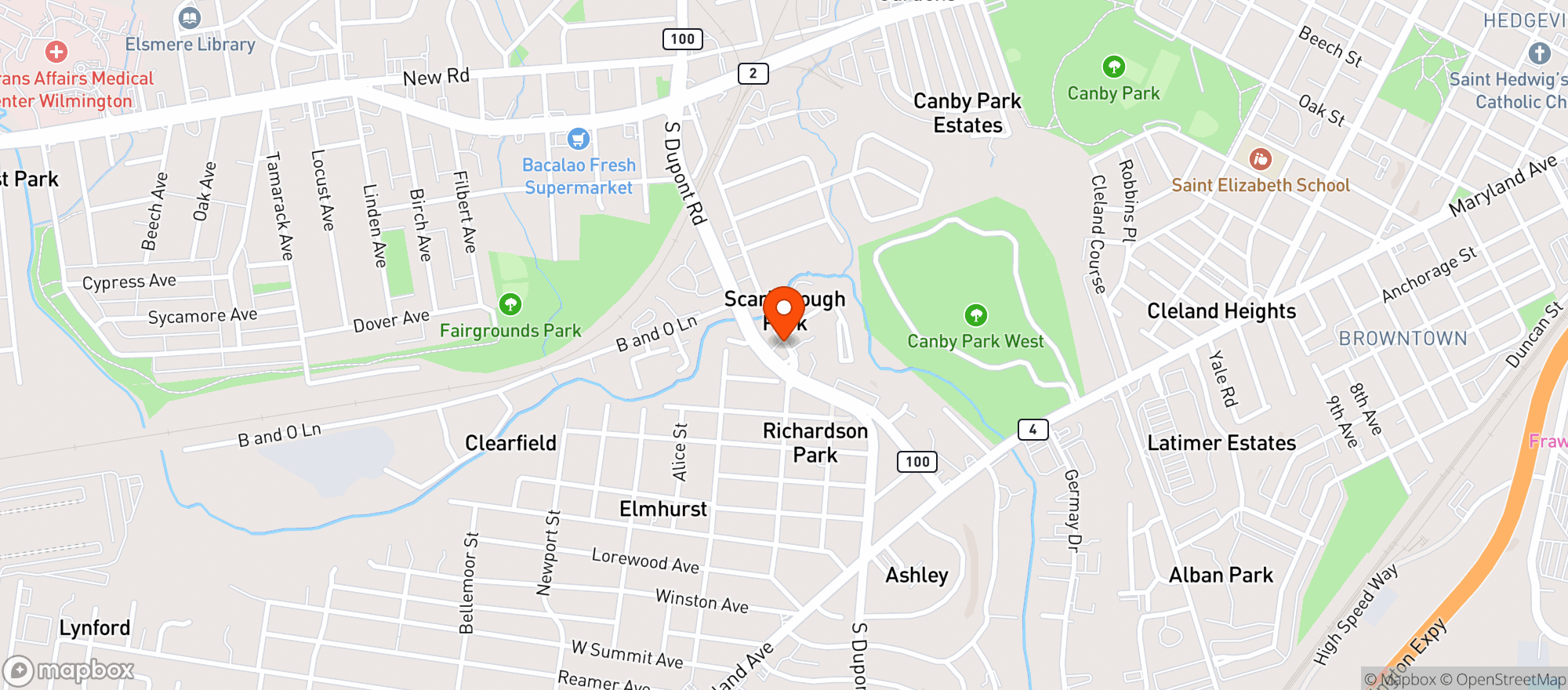 Map showing Charles Liquors