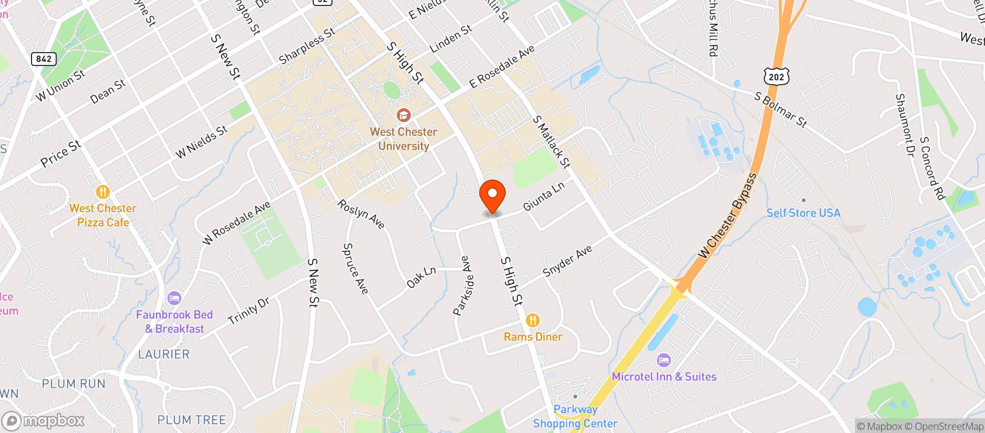 Map showing Concord Country Club