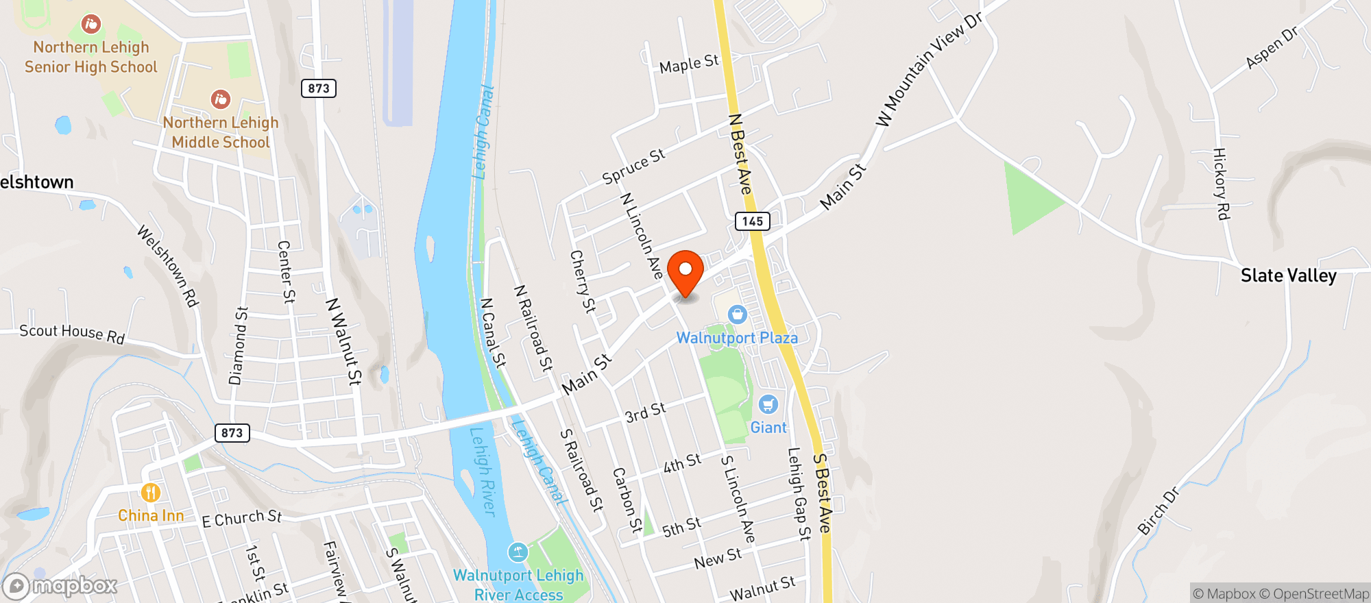 Map showing Cloud Nine CBD