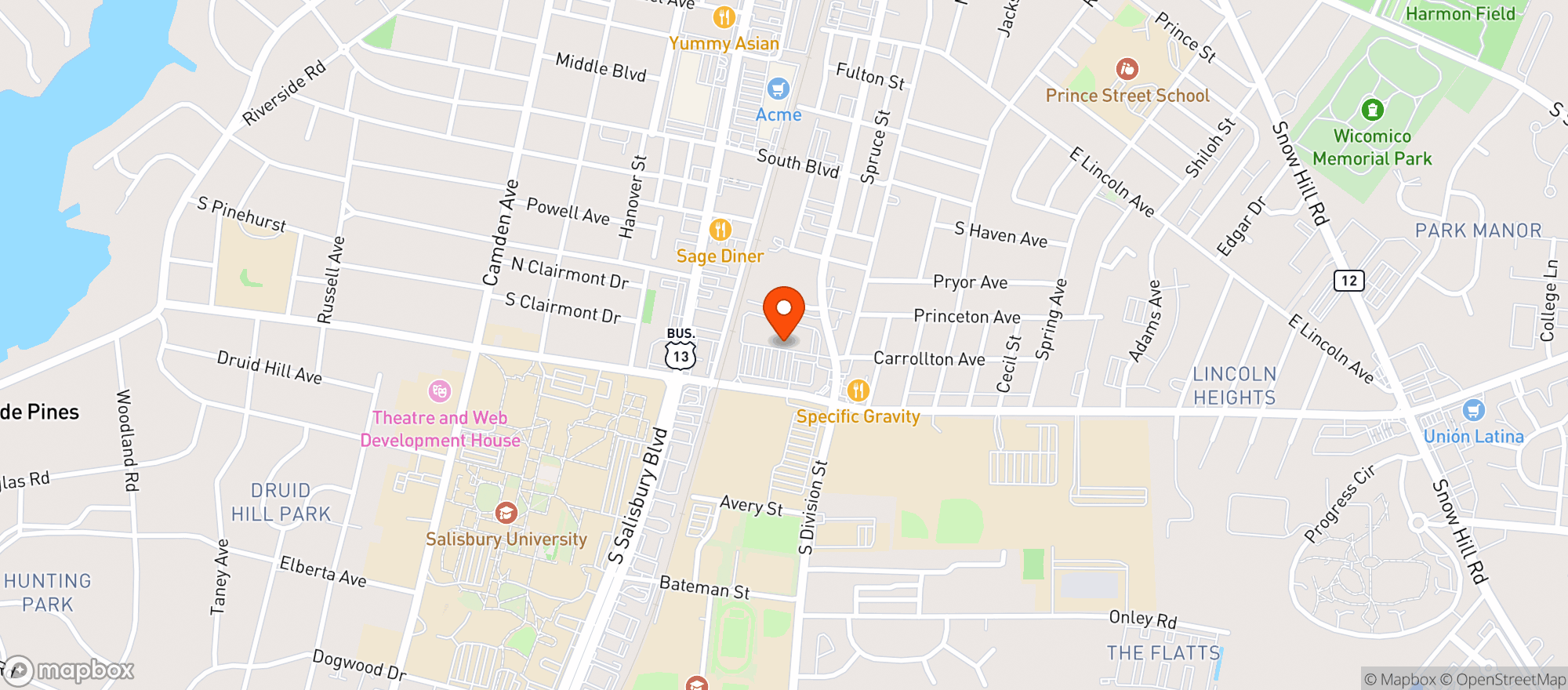 Map showing Gnc