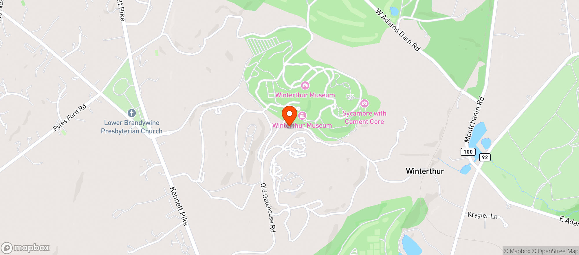 Map showing Pavillion Restaurant