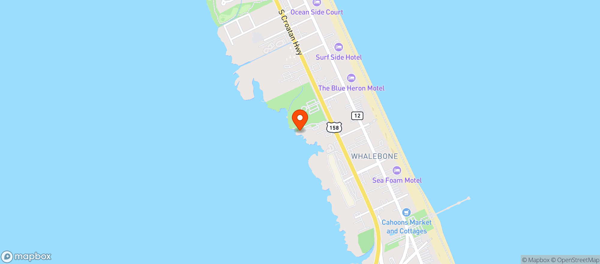 Map showing Millers Waterfront Rest