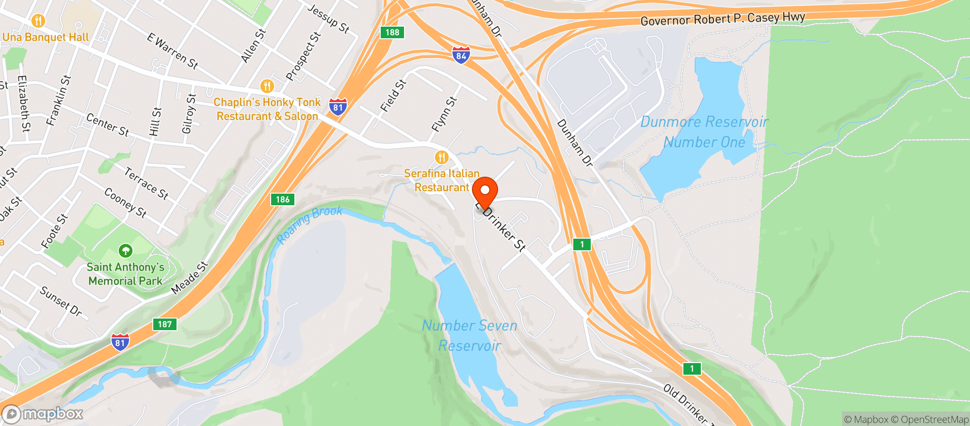 Map showing Als Quick Stop