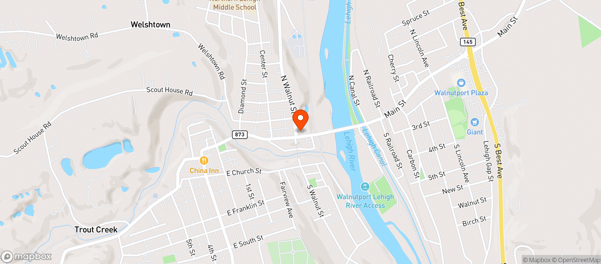 Map showing Friendly Food Mart