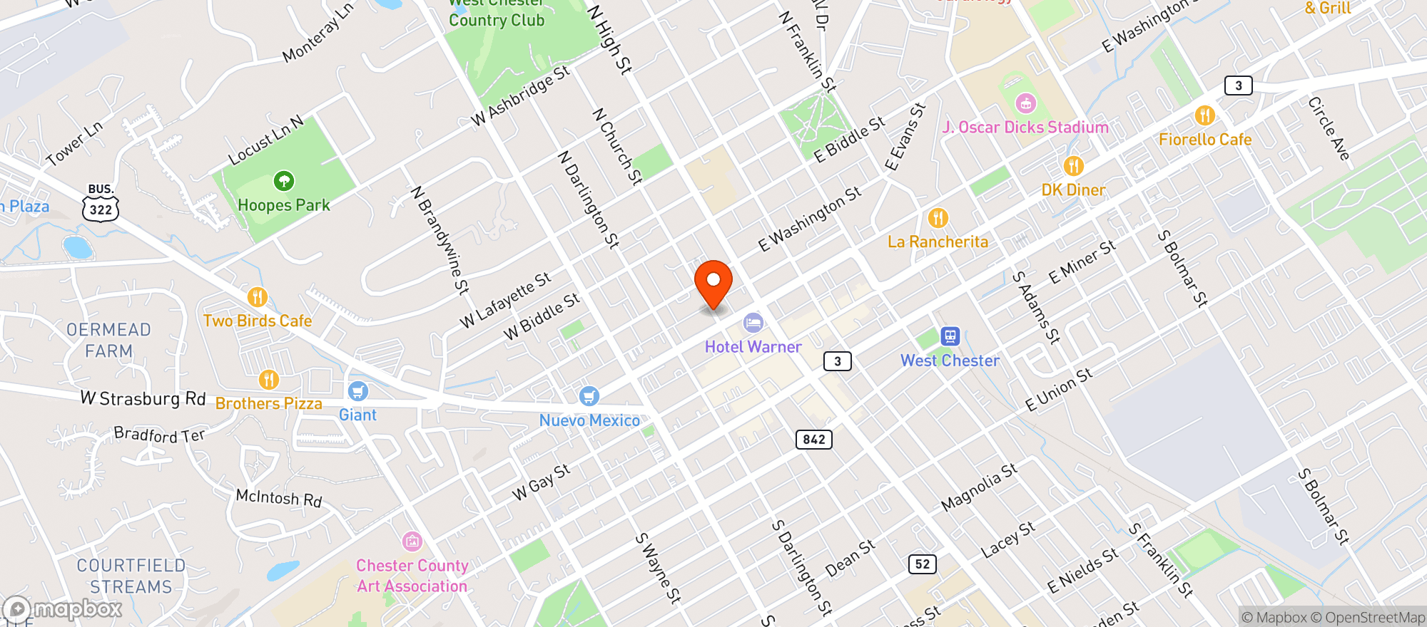 Map showing Eagles Home