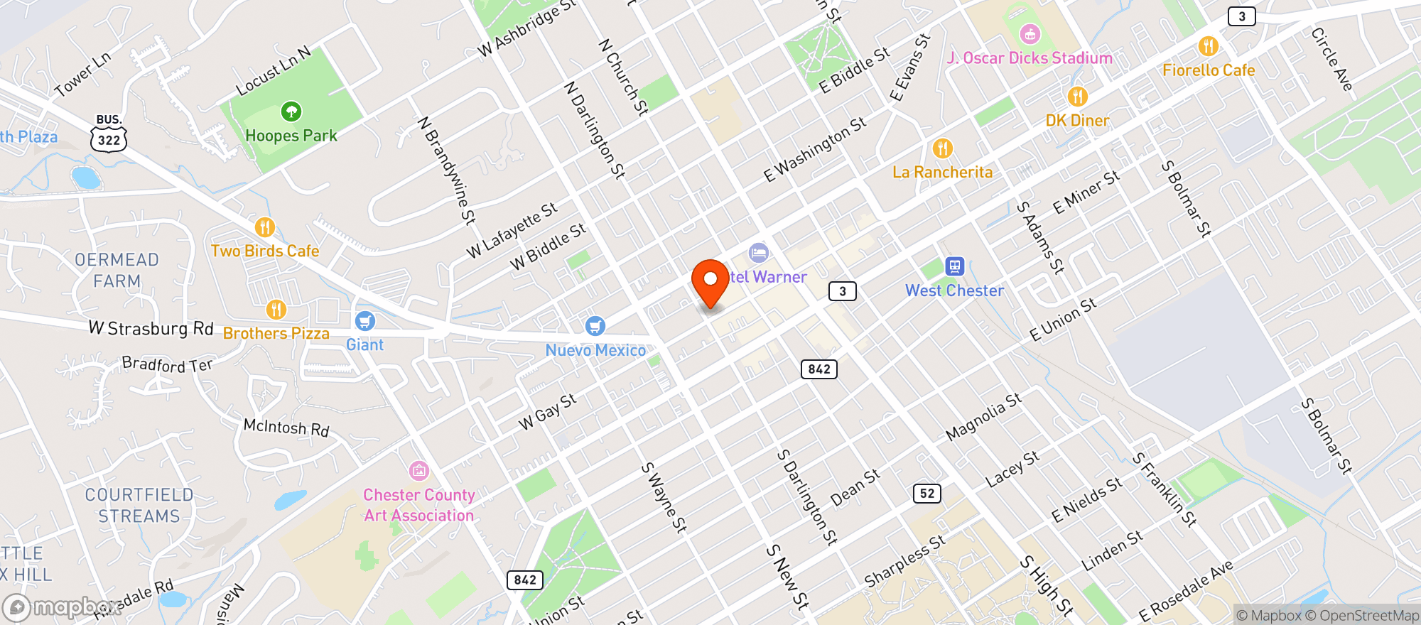 Map showing Saloon 151