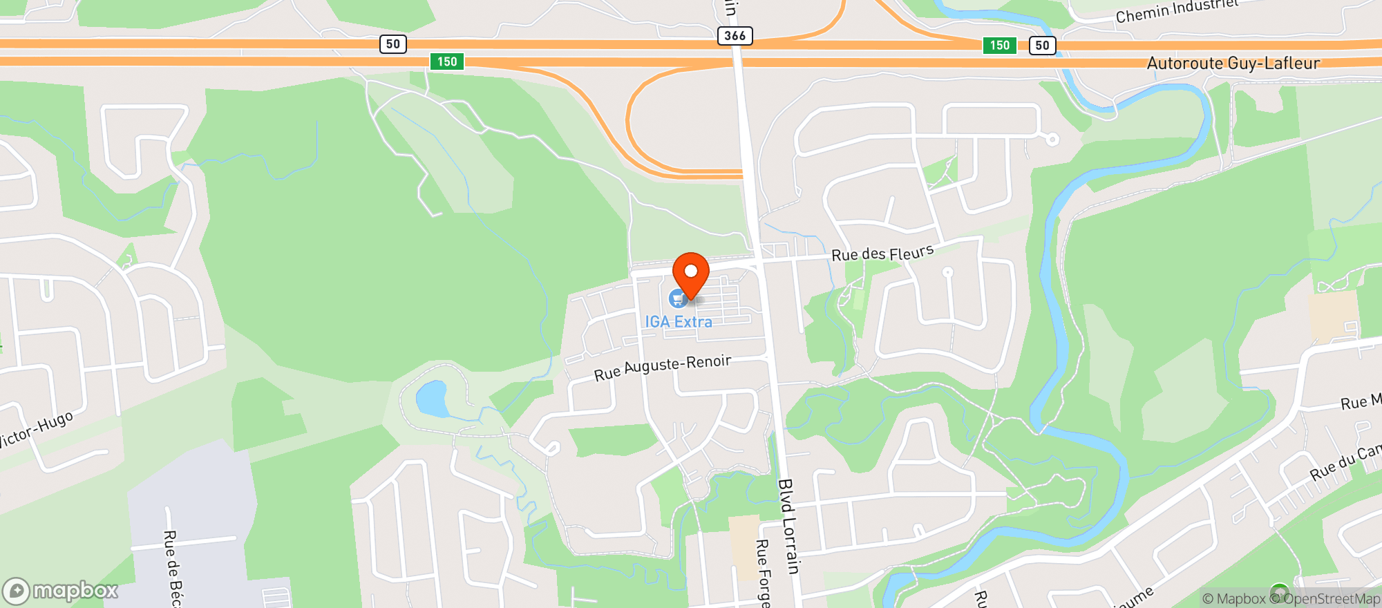 Map showing Marche Grenier-fortin Inc.