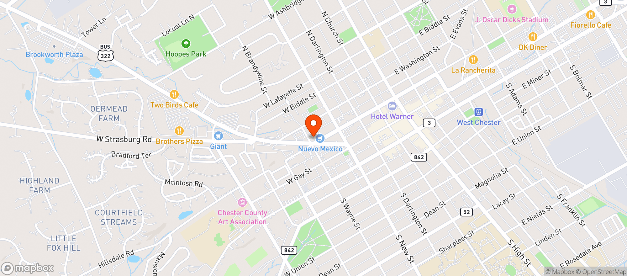 Map showing Beermill