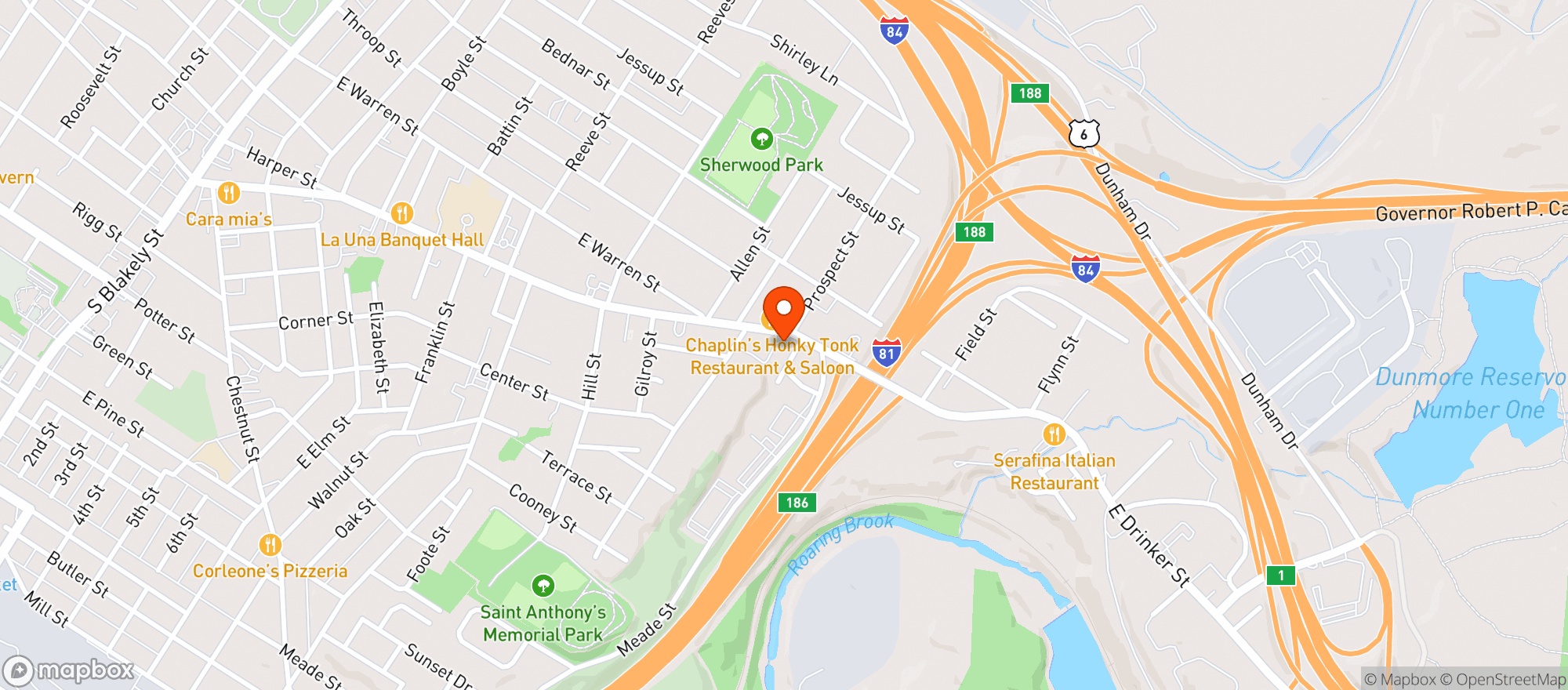 Map showing Fast Lane Mart