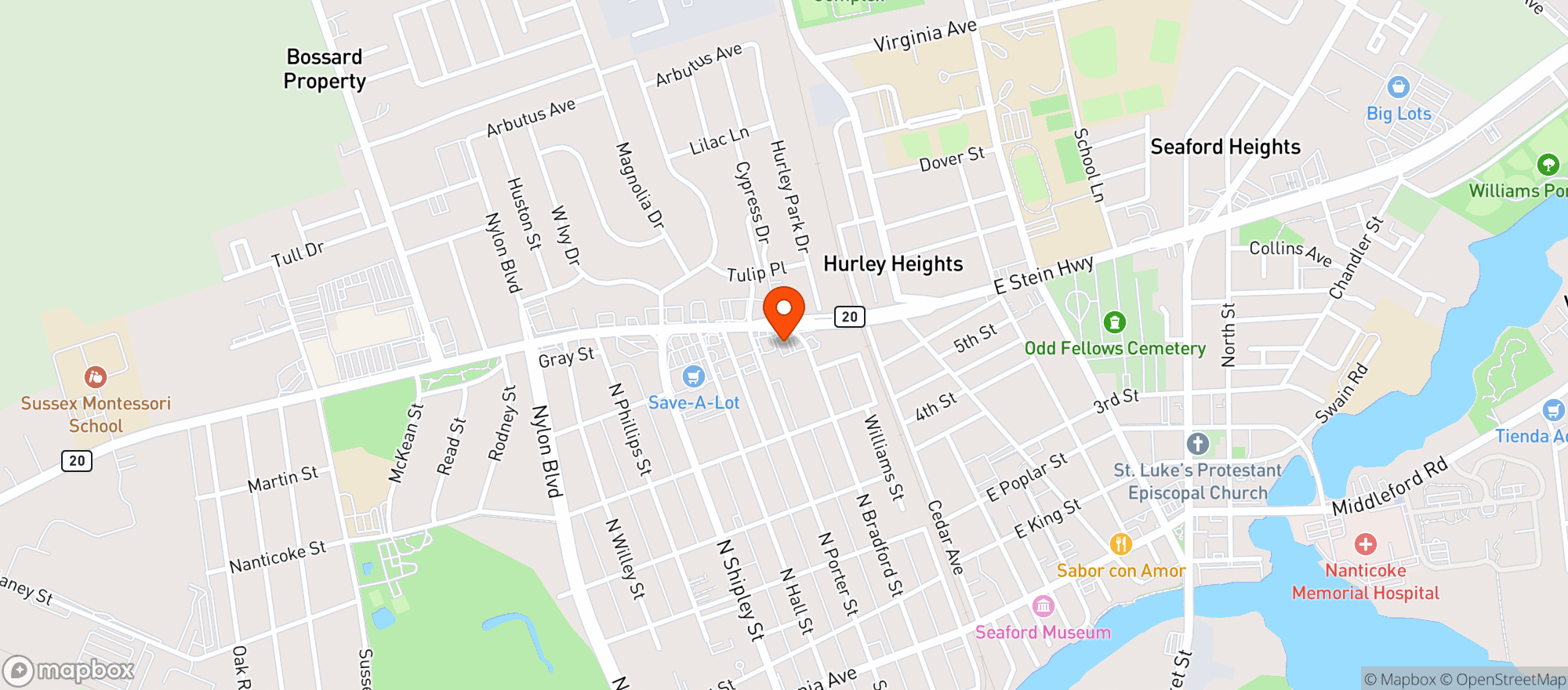 Map showing 404 Liquors