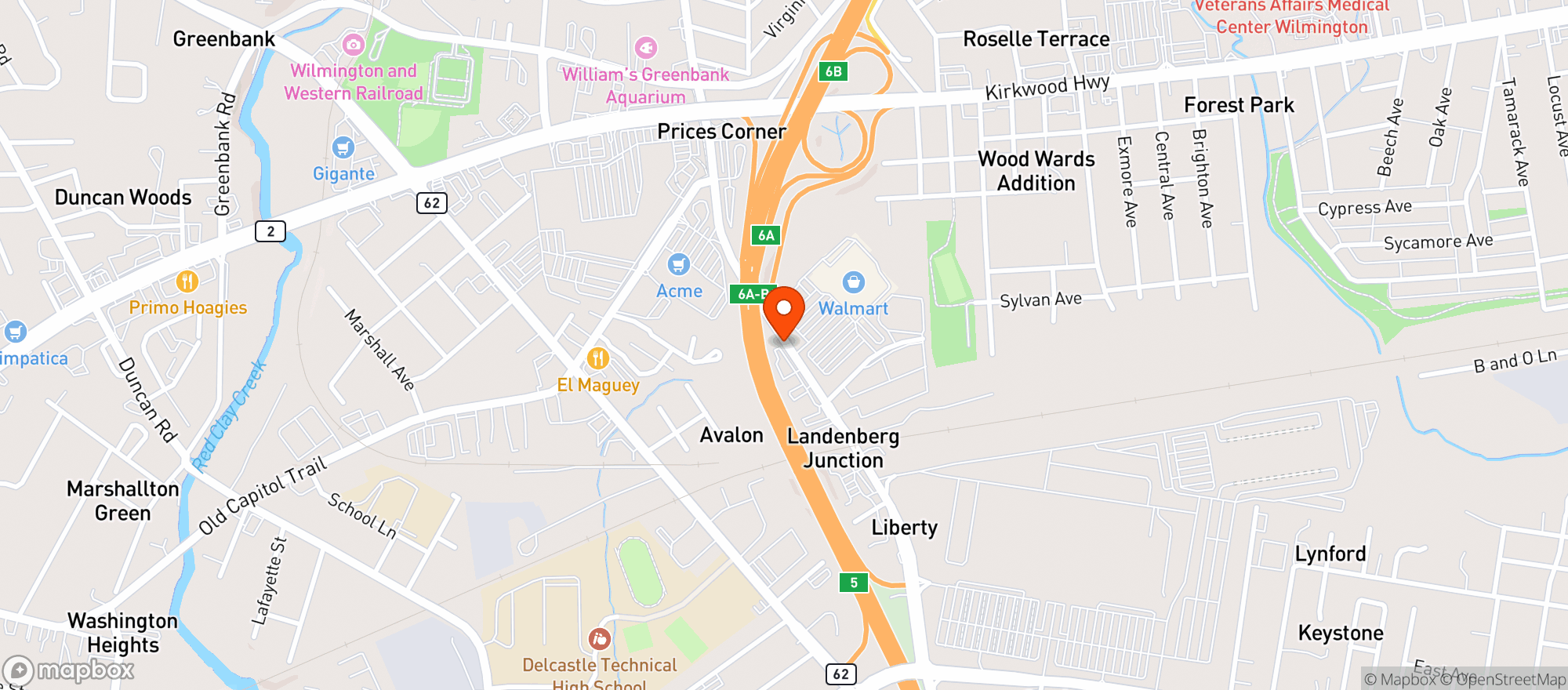 Map showing Steve Discount Liquors