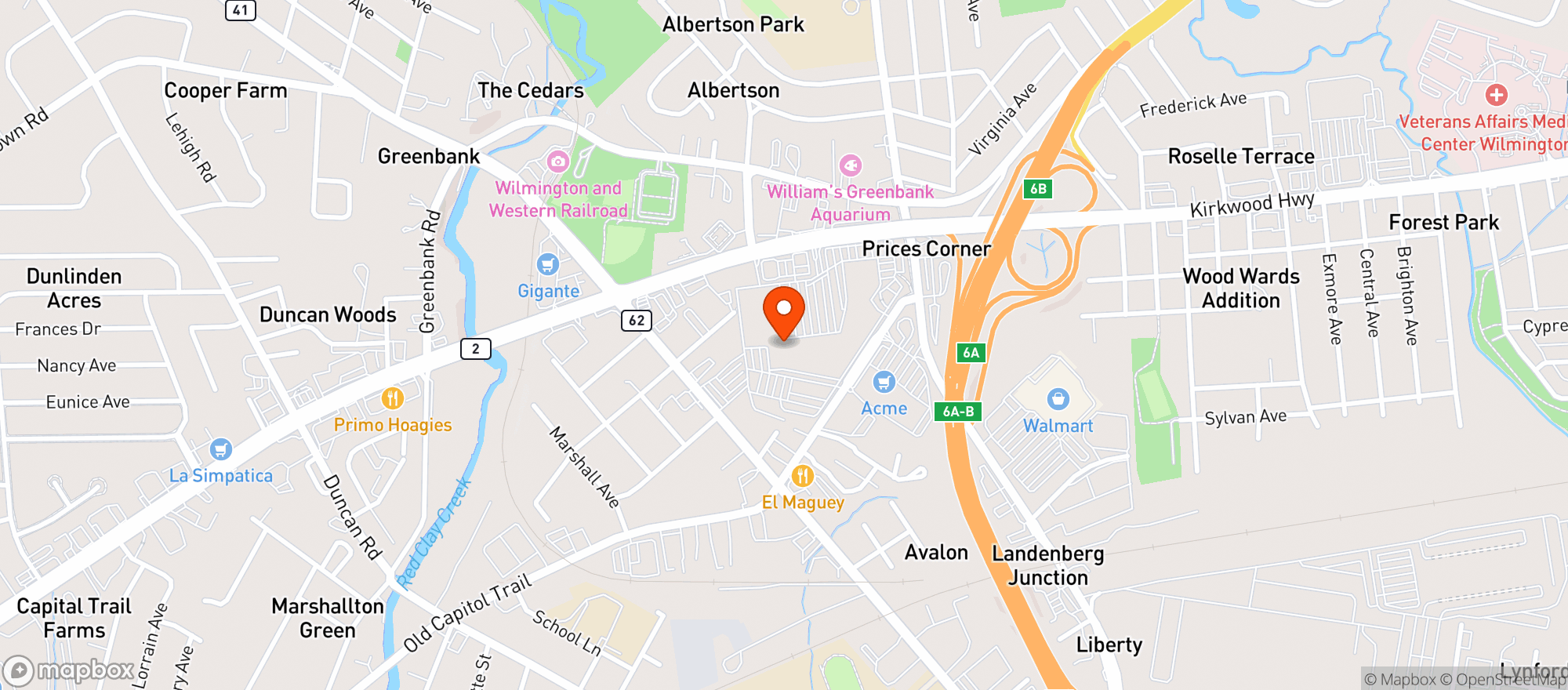 Map showing Gnc