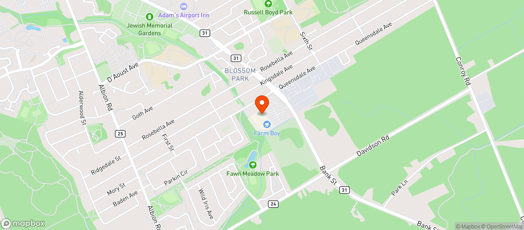 Map showing Farm Boy 1