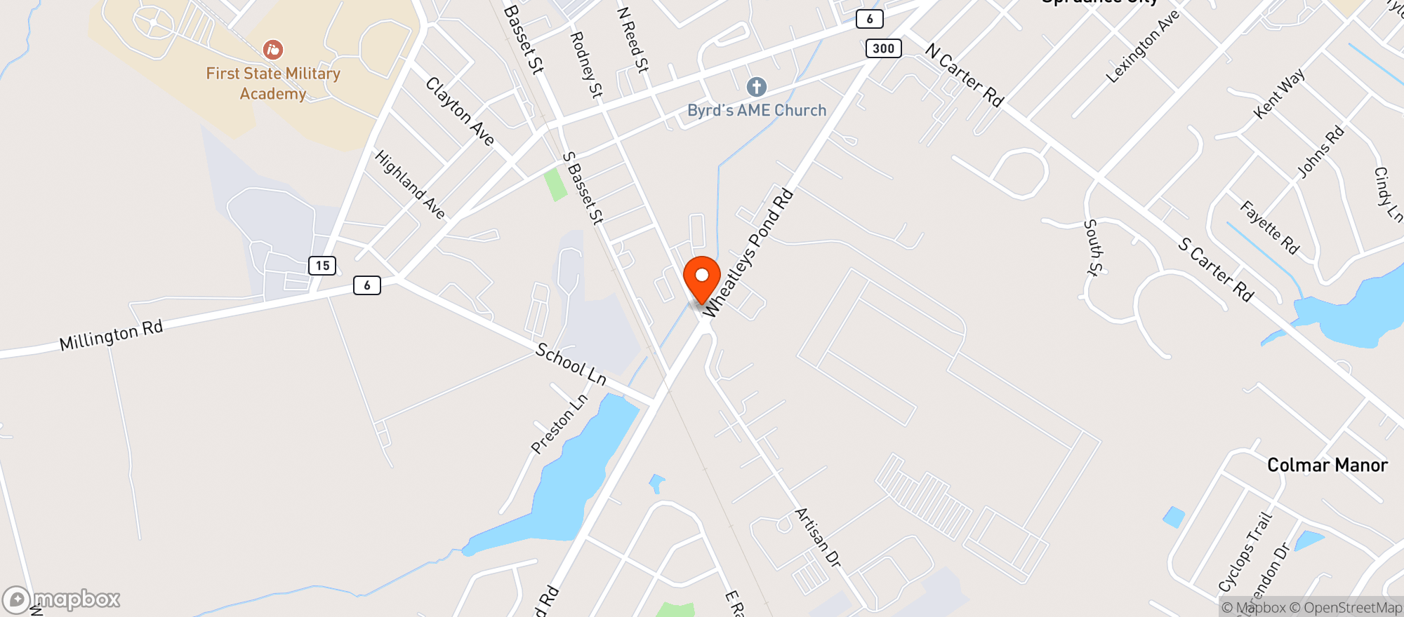 Map showing Boss Liquors