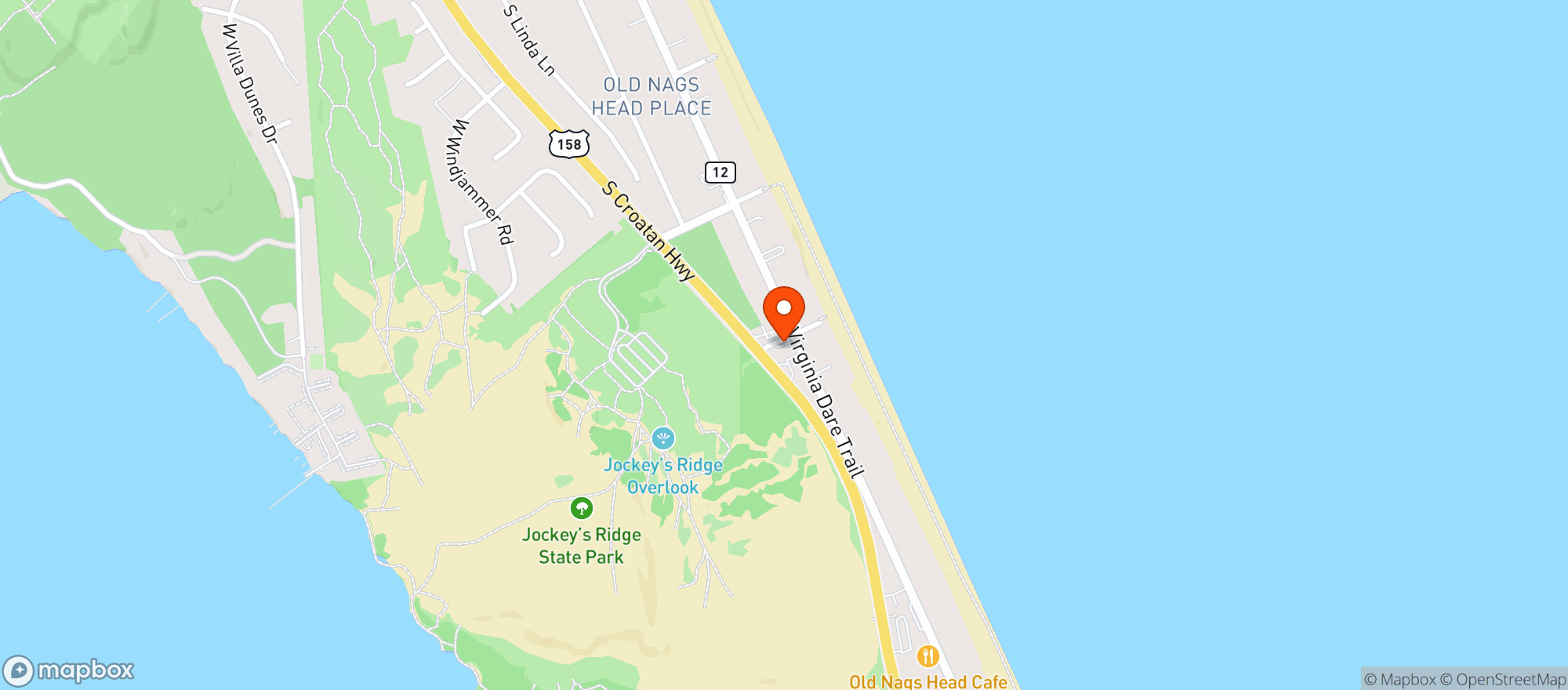Map showing Brew Thru Jr