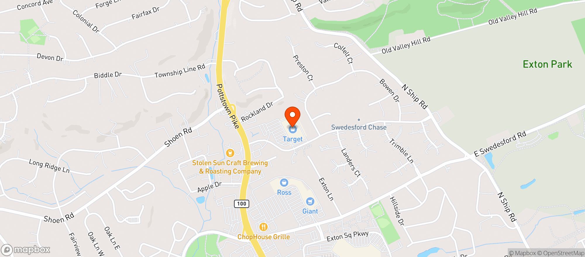 Map showing Target