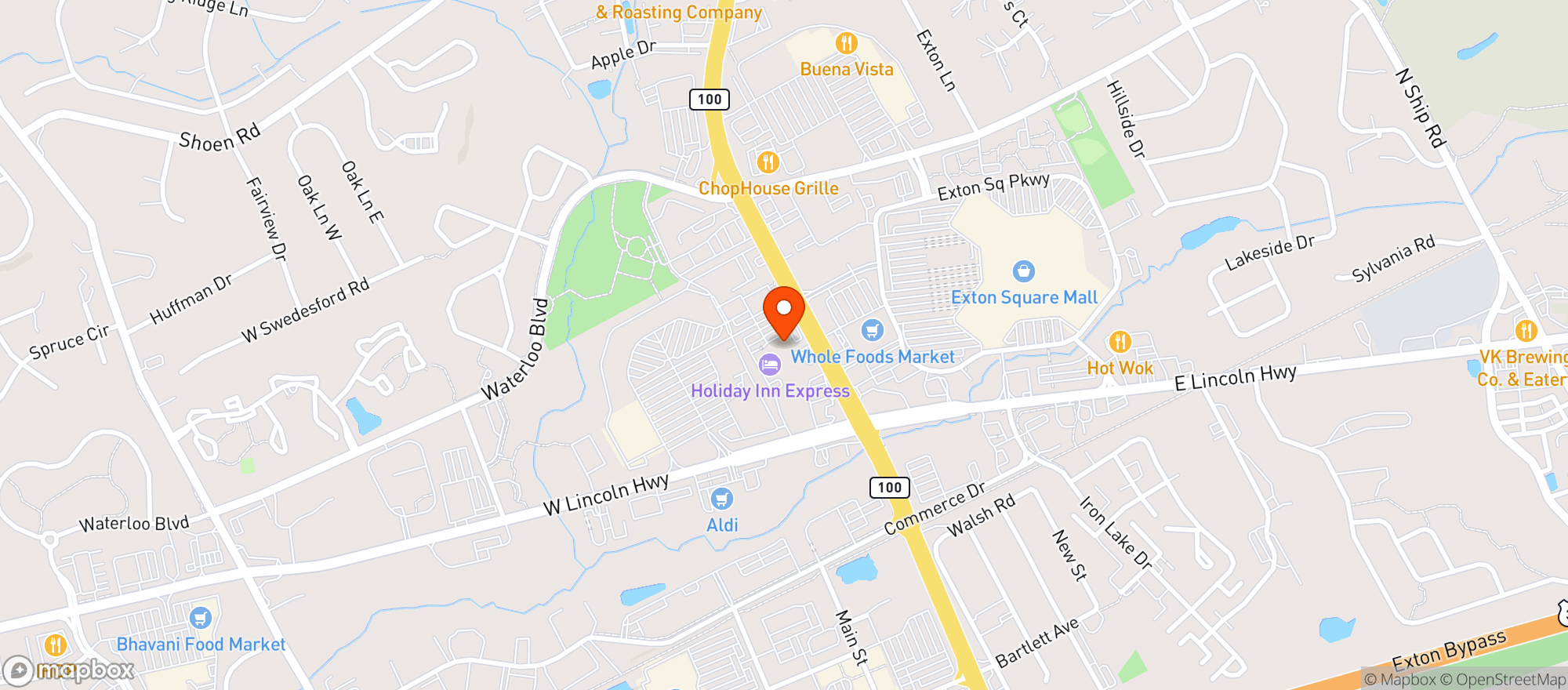 Map showing The Pour House