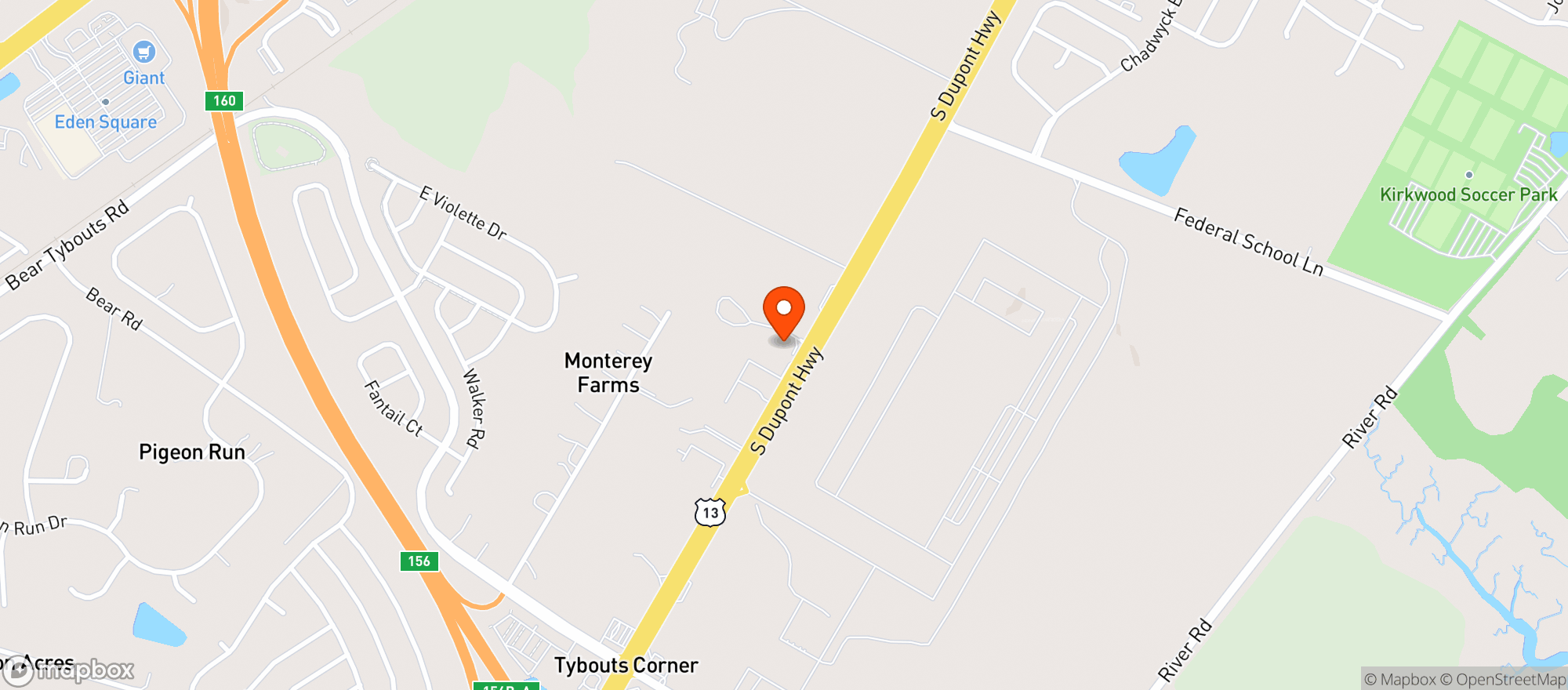 Map showing Tybouts Liquors